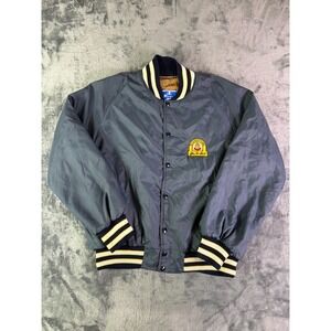 Vintage Stroh's 80s Detroit Champion Satin Bomber Jacket Large Quilted Lined
